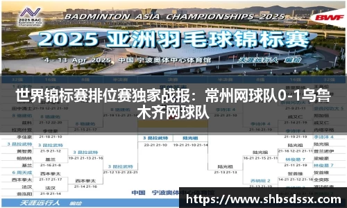 世界锦标赛排位赛独家战报：常州网球队0-1乌鲁木齐网球队
